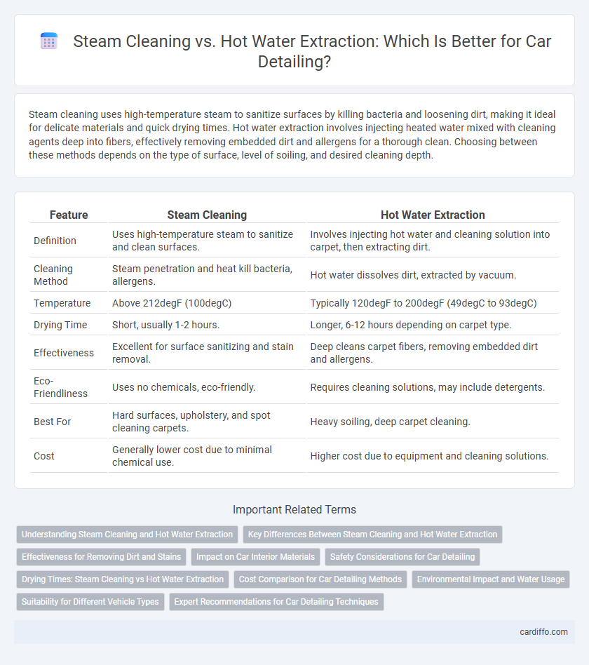 Steam Cleaning vs. Hot Water Extraction: Which Is Better for Car Detailing?