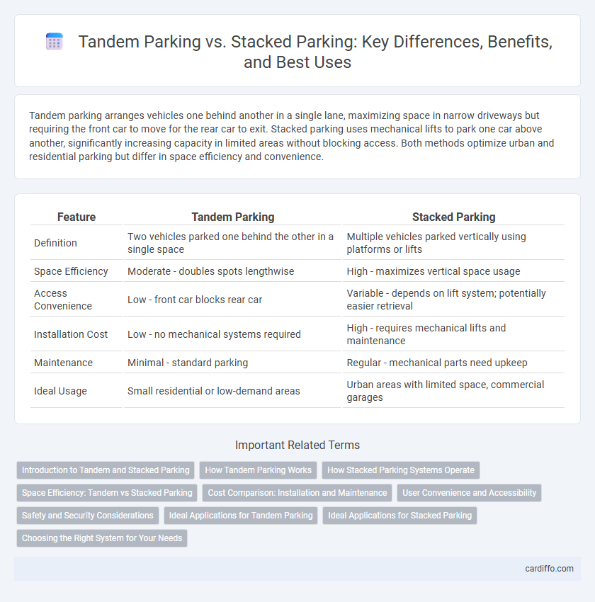 Tandem Parking vs. Stacked Parking: Key Differences, Benefits, and Best Uses