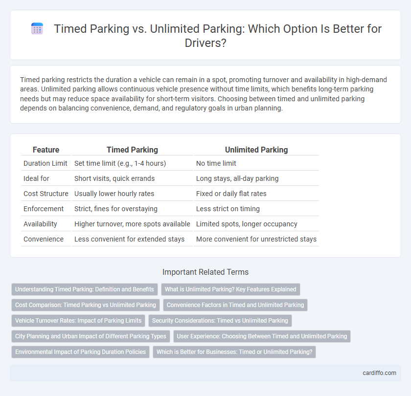 Timed Parking vs. Unlimited Parking: Which Option Is Better for Drivers?