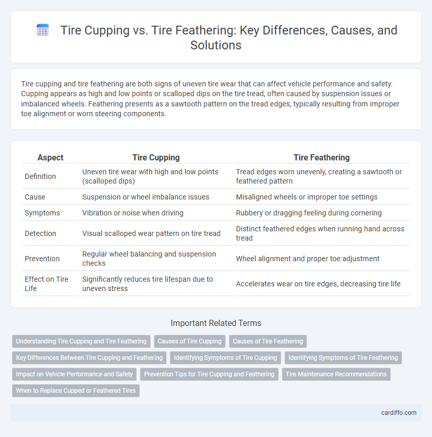 Tire Cupping vs. Tire Feathering: Key Differences, Causes, and Solutions
