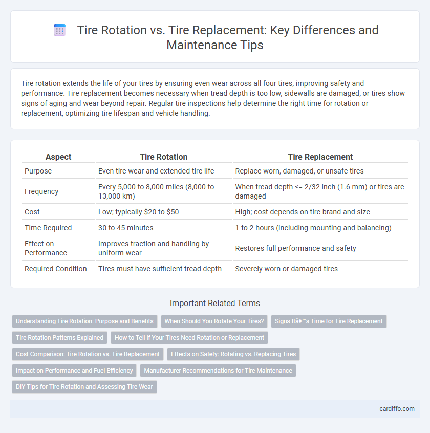 Tire Rotation vs. Tire Replacement: Key Differences and Maintenance Tips