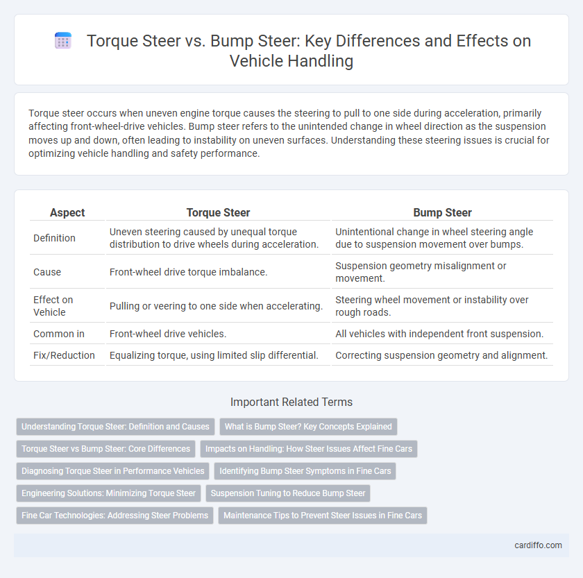 Torque Steer vs. Bump Steer: Key Differences and Effects on Vehicle Handling