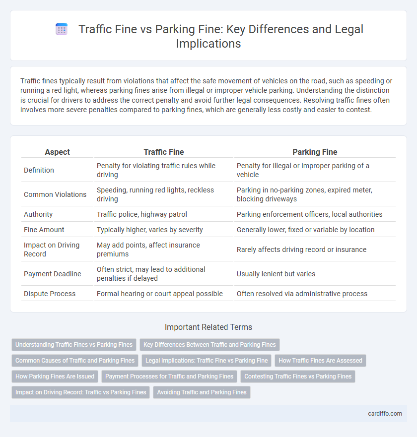 Traffic Fine vs Parking Fine: Key Differences and Legal Implications