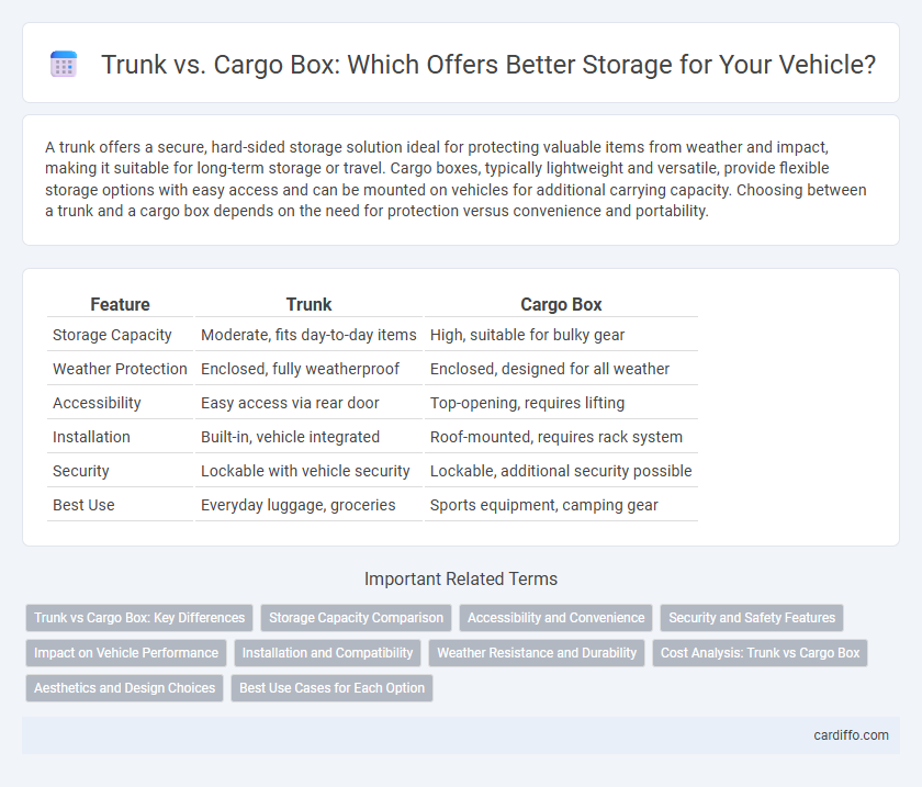 Trunk vs. Cargo Box: Which Offers Better Storage for Your Vehicle?