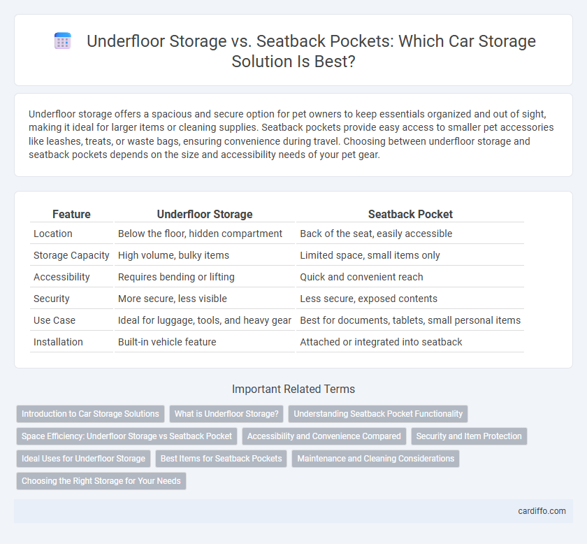 Underfloor Storage vs. Seatback Pockets: Which Car Storage Solution Is Best?