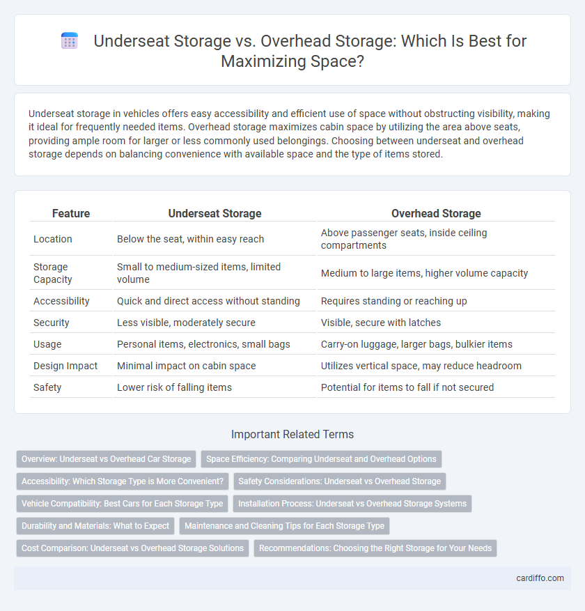 Underseat Storage vs. Overhead Storage: Which Is Best for Maximizing Space?