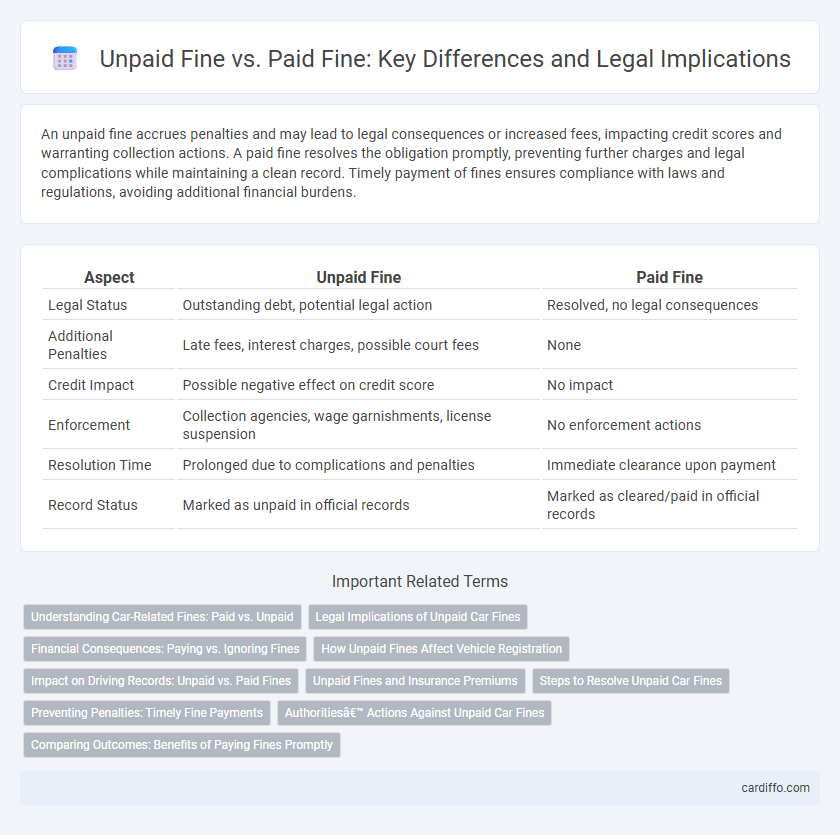 Unpaid Fine vs. Paid Fine: Key Differences and Legal Implications