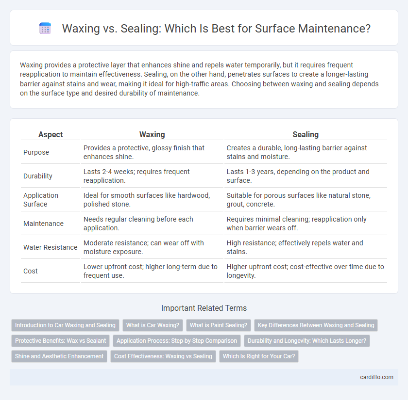 Waxing vs. Sealing: Which Is Best for Surface Maintenance?