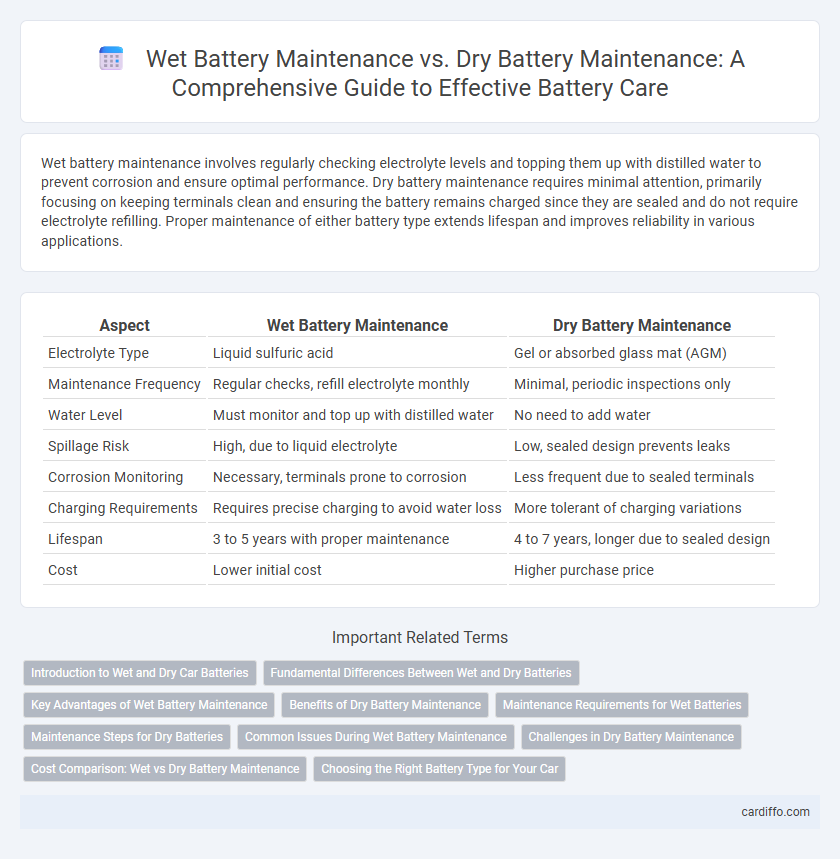 Wet Battery Maintenance vs. Dry Battery Maintenance: A Comprehensive Guide to Effective Battery Care