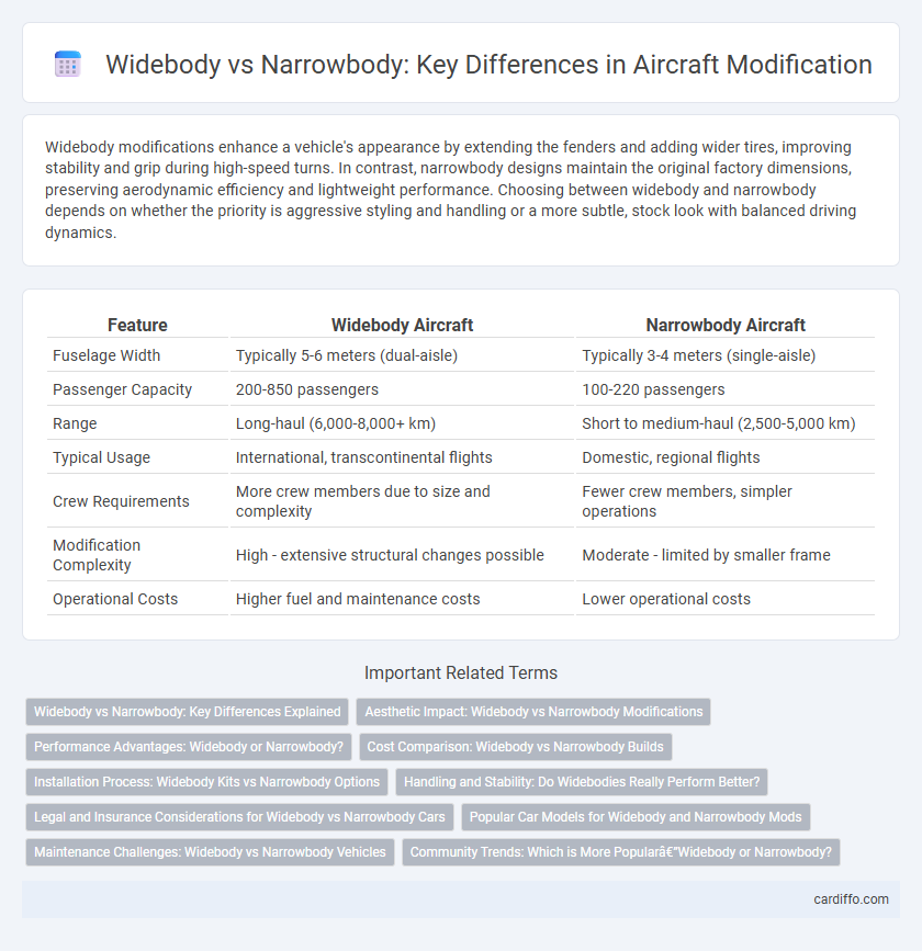 Widebody vs Narrowbody: Key Differences in Aircraft Modification