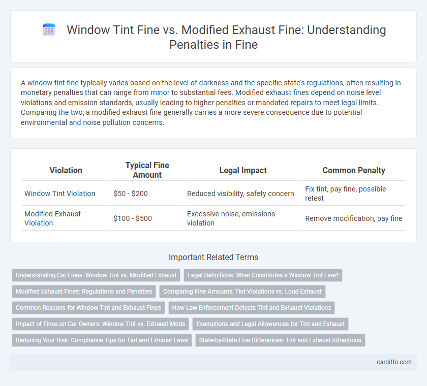 Window Tint Fine vs. Modified Exhaust Fine: Understanding Penalties in Fine