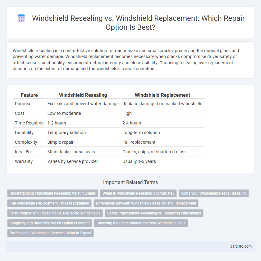 Windshield Resealing vs. Windshield Replacement: Which Repair Option Is Best?