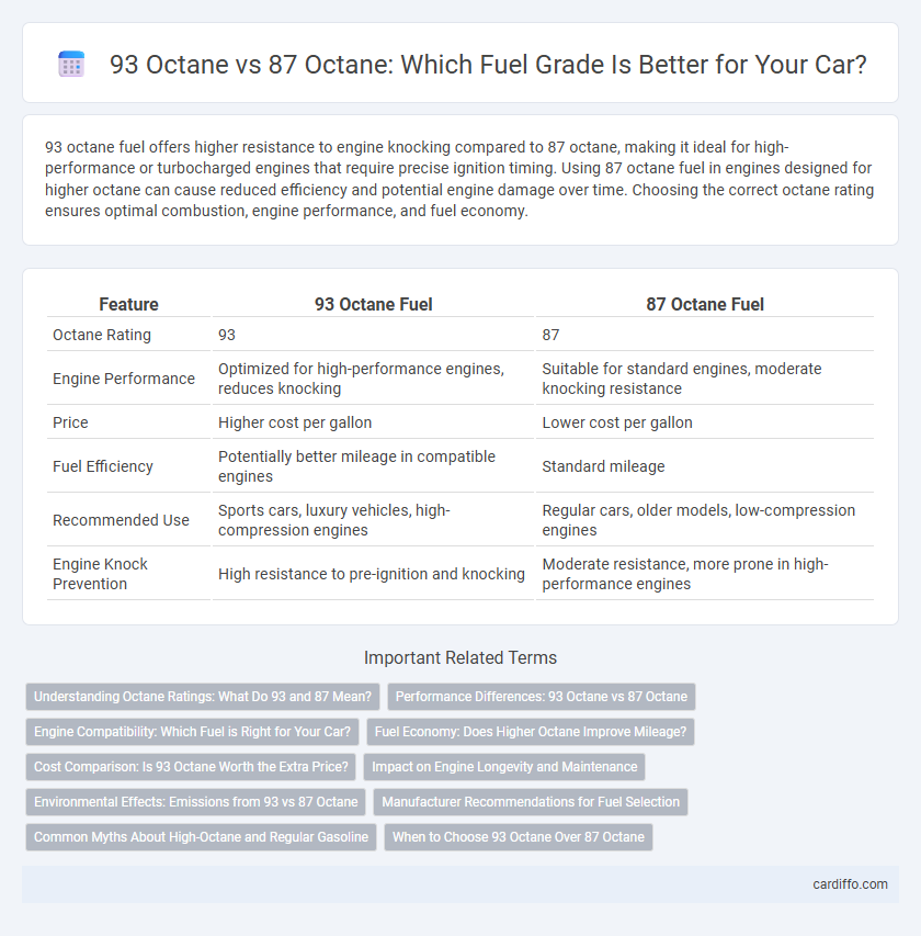 93 Octane vs 87 Octane: Which Fuel Grade Is Better for Your Car?