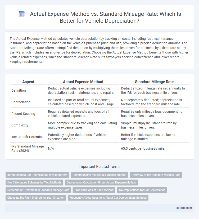 Actual Expense Method vs. Standard Mileage Rate: Which Is Better for Vehicle Depreciation?