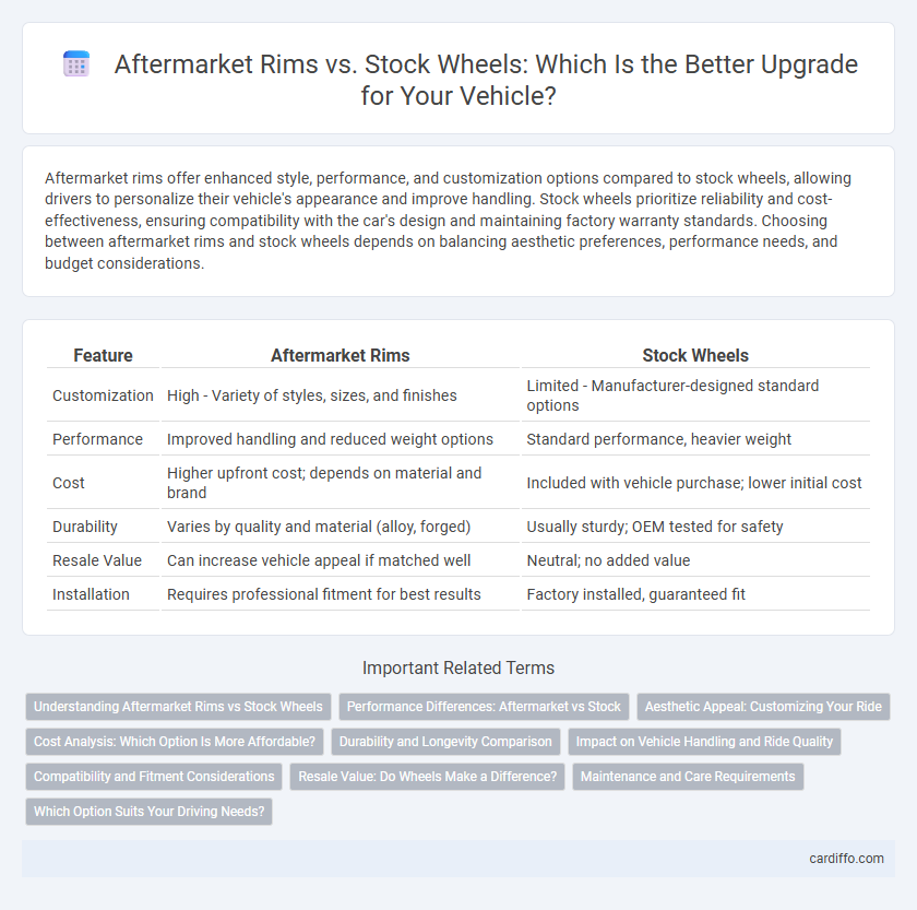 Aftermarket Rims vs. Stock Wheels: Which Is the Better Upgrade for Your Vehicle?