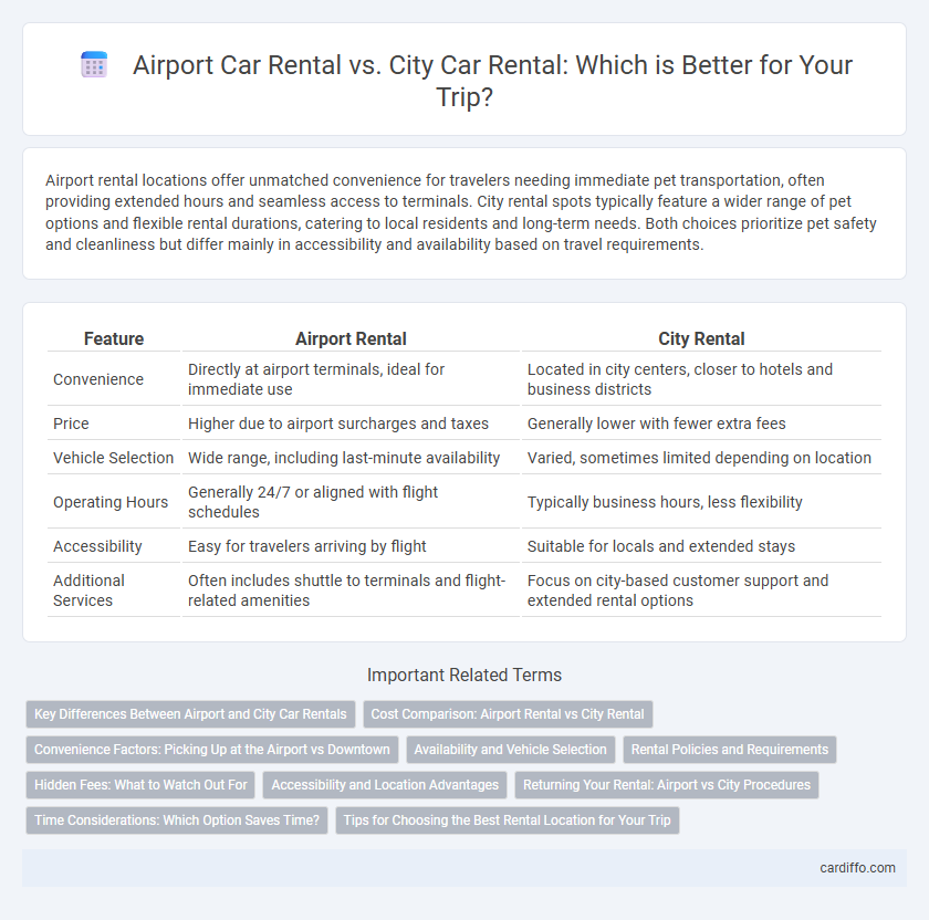 Airport Car Rental vs. City Car Rental: Which is Better for Your Trip?