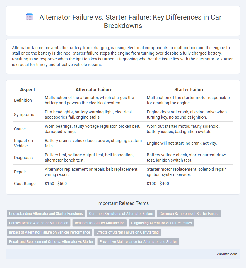 Alternator Failure vs. Starter Failure: Key Differences in Car Breakdowns
