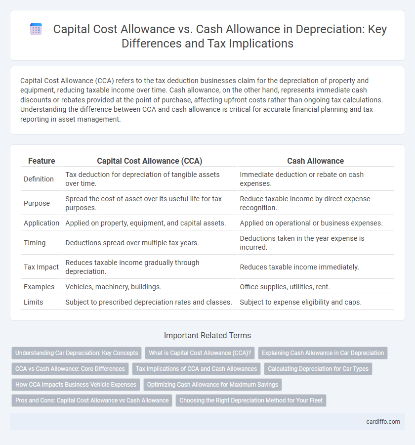 Capital Cost Allowance vs. Cash Allowance in Depreciation: Key Differences and Tax Implications
