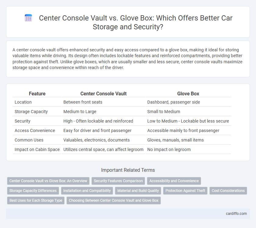Center Console Vault vs. Glove Box: Which Offers Better Car Storage and Security?