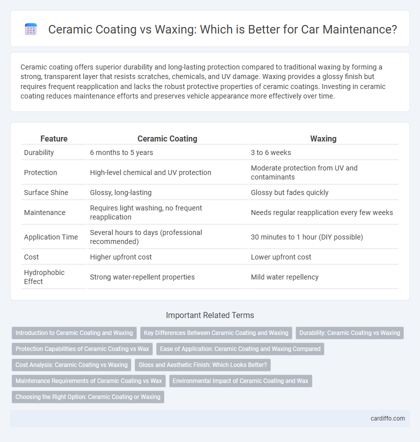 Ceramic Coating vs Waxing: Which is Better for Car Maintenance?