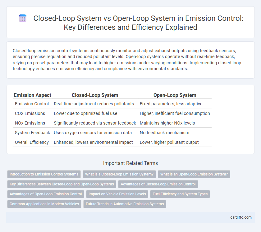 Closed-Loop System vs Open-Loop System in Emission Control: Key Differences and Efficiency Explained