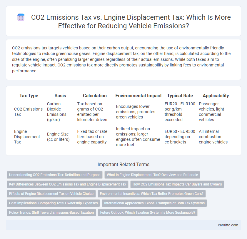 CO2 Emissions Tax vs. Engine Displacement Tax: Which Is More Effective for Reducing Vehicle Emissions?