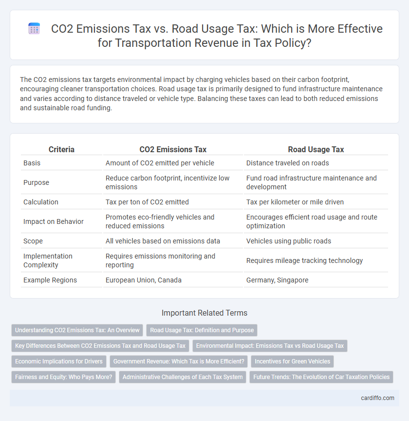 CO2 Emissions Tax vs. Road Usage Tax: Which is More Effective for Transportation Revenue in Tax Policy?
