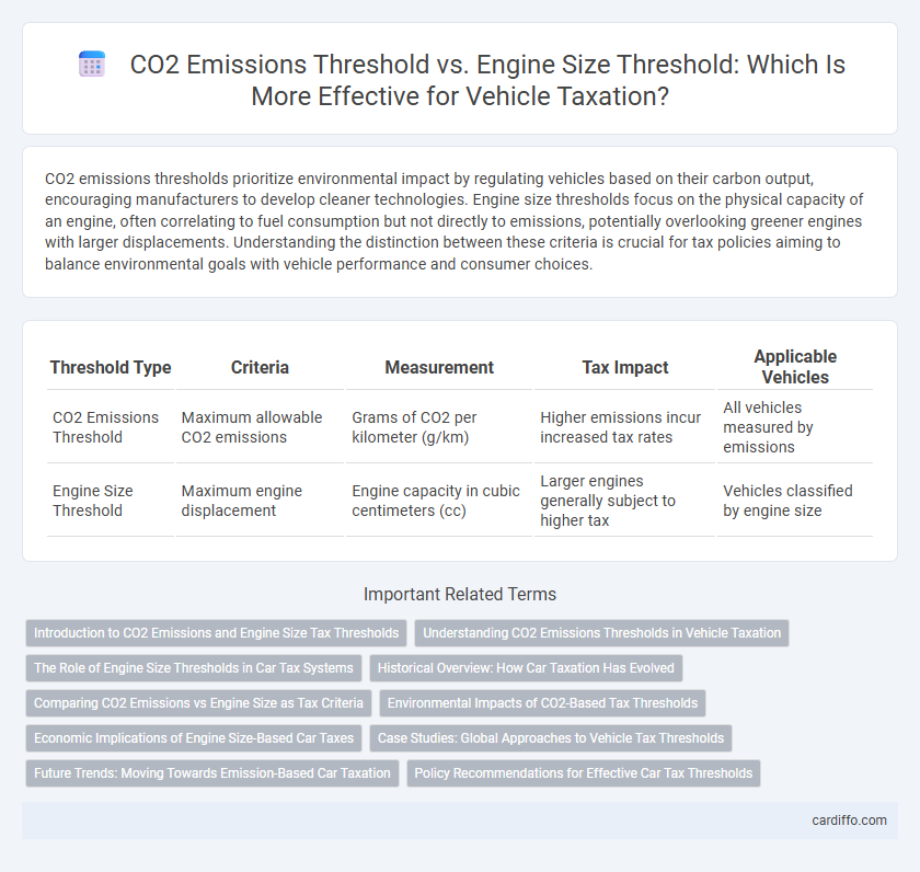 CO2 Emissions Threshold vs. Engine Size Threshold: Which Is More Effective for Vehicle Taxation?