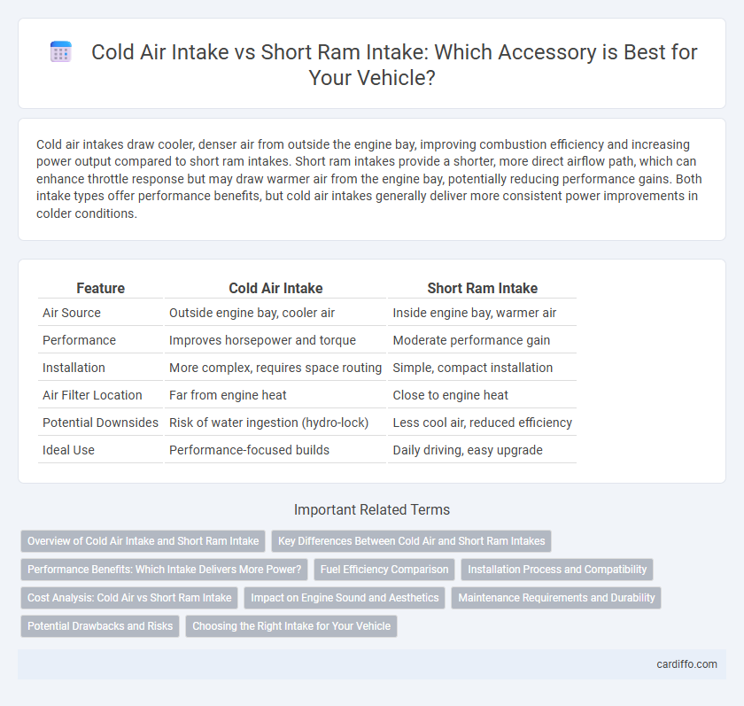 Cold Air Intake vs Short Ram Intake: Which Accessory is Best for Your Vehicle?