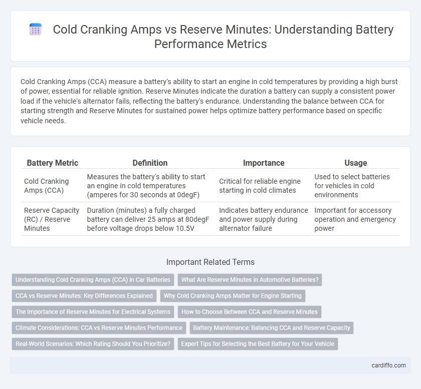 Cold Cranking Amps vs Reserve Minutes: Understanding Battery Performance Metrics