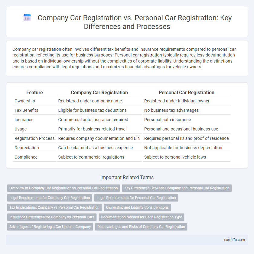Company Car Registration vs. Personal Car Registration: Key Differences and Processes
