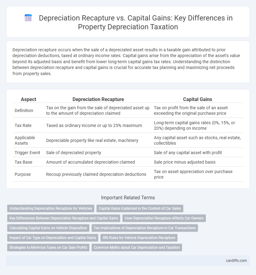 Depreciation Recapture vs. Capital Gains: Key Differences in Property Depreciation Taxation