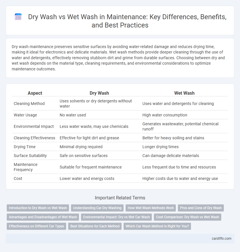 Dry Wash vs Wet Wash in Maintenance: Key Differences, Benefits, and Best Practices