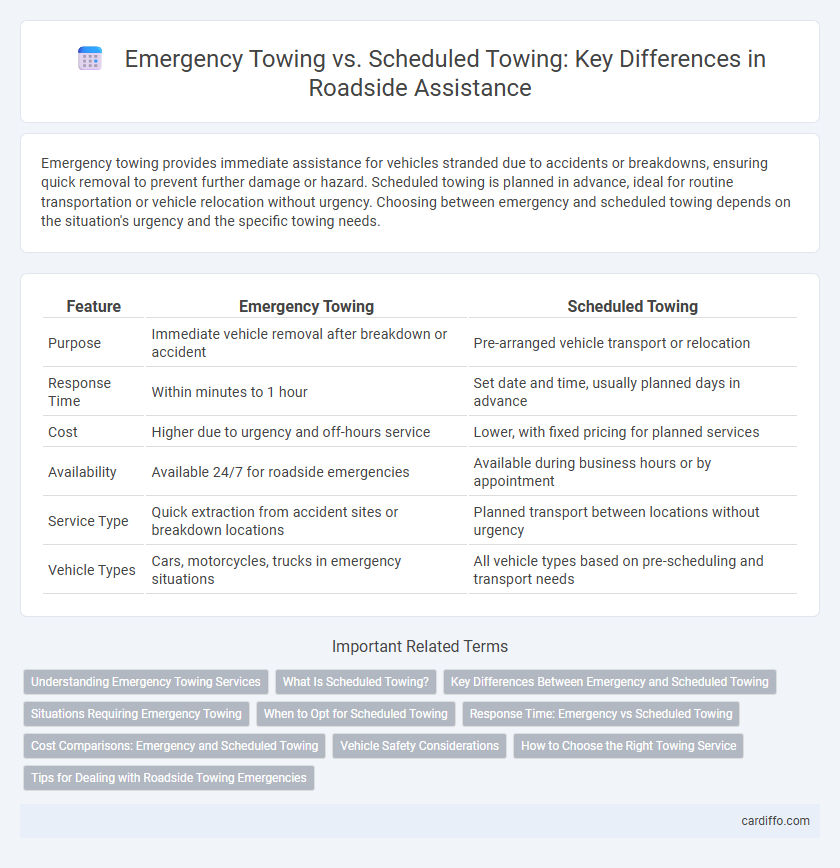 Emergency Towing vs. Scheduled Towing: Key Differences in Roadside Assistance