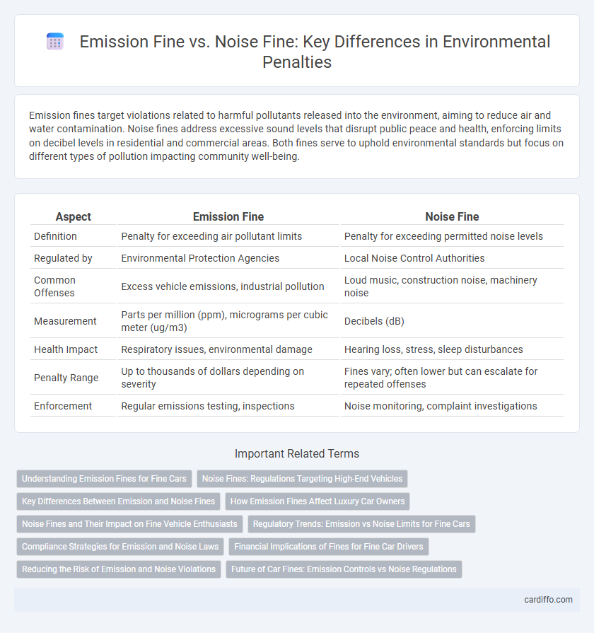 Emission Fine vs. Noise Fine: Key Differences in Environmental Penalties