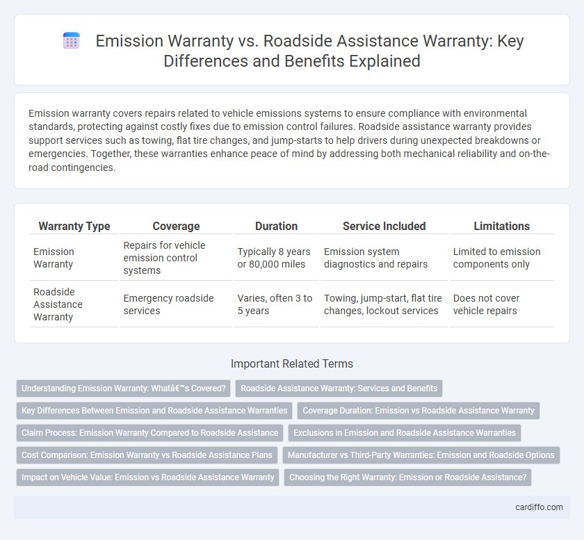 Emission Warranty vs. Roadside Assistance Warranty: Key Differences and Benefits Explained