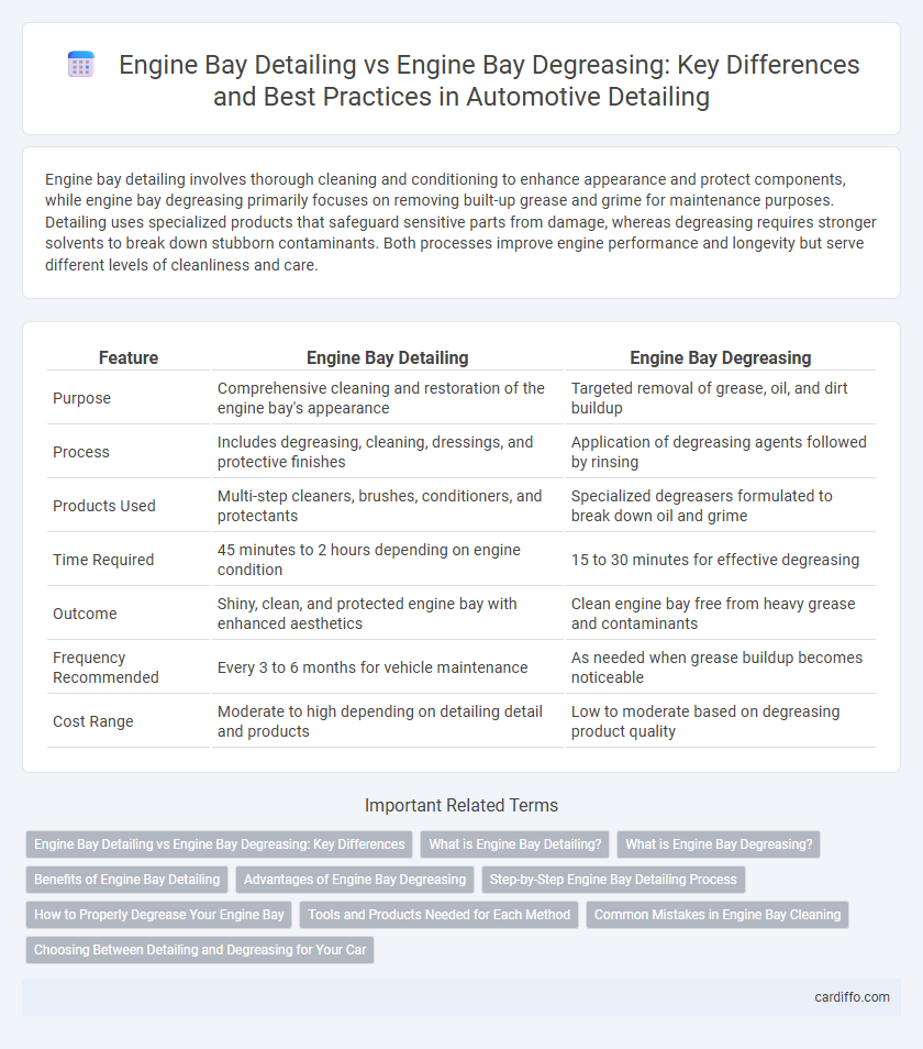 Engine Bay Detailing vs Engine Bay Degreasing: Key Differences and Best Practices in Automotive Detailing