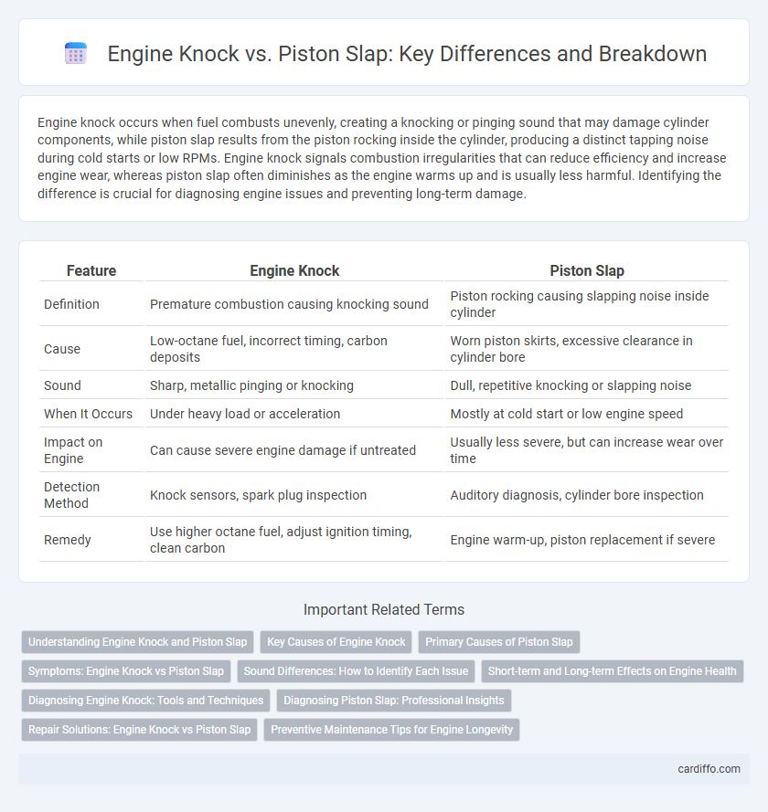 Engine Knock vs. Piston Slap: Key Differences and Breakdown