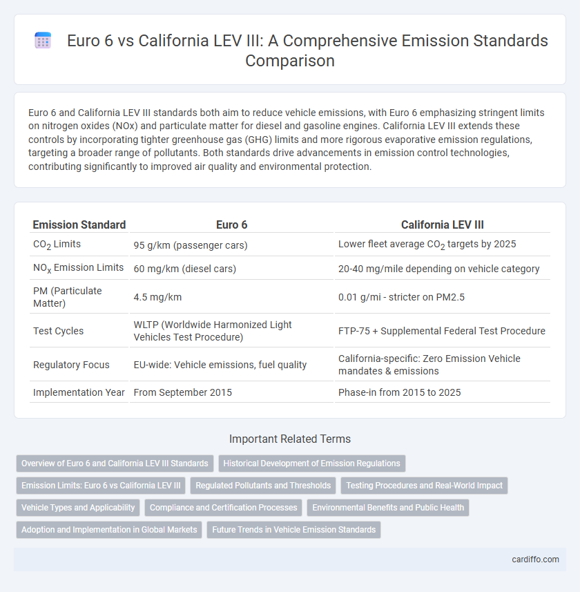 Euro 6 vs California LEV III: A Comprehensive Emission Standards Comparison