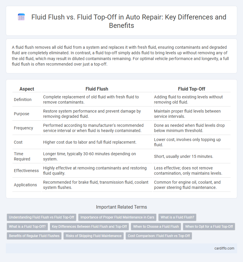 Fluid Flush vs. Fluid Top-Off in Auto Repair: Key Differences and Benefits