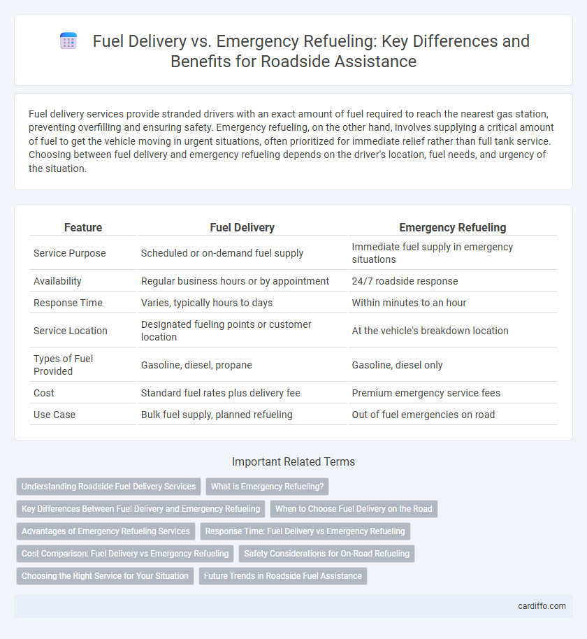 Fuel Delivery vs. Emergency Refueling: Key Differences and Benefits for Roadside Assistance