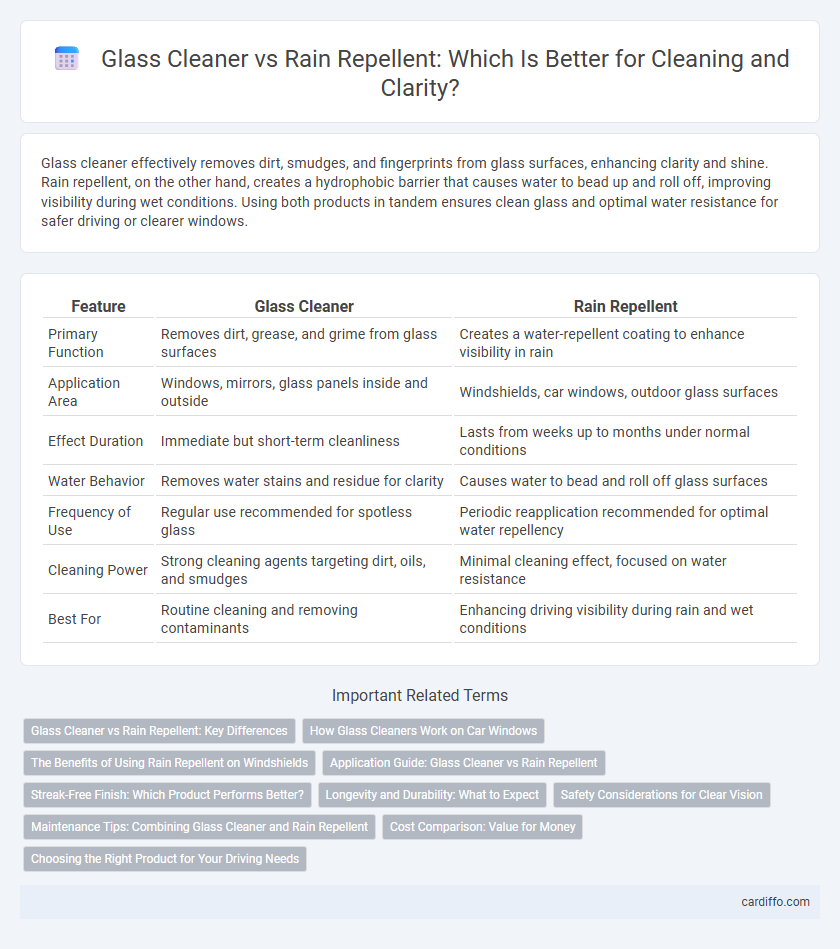 Glass Cleaner vs Rain Repellent: Which Is Better for Cleaning and Clarity?