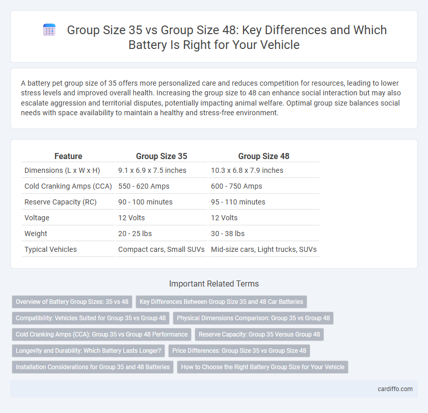 Group Size 35 vs Group Size 48: Key Differences and Which Battery Is Right for Your Vehicle