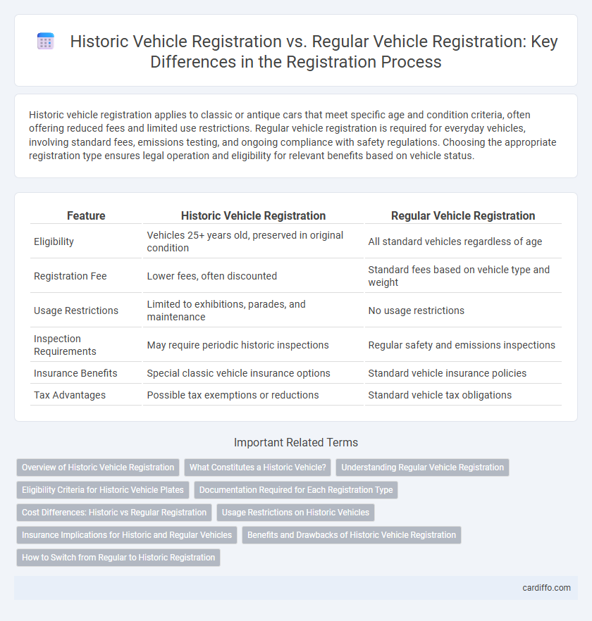 Historic Vehicle Registration vs. Regular Vehicle Registration: Key Differences in the Registration Process