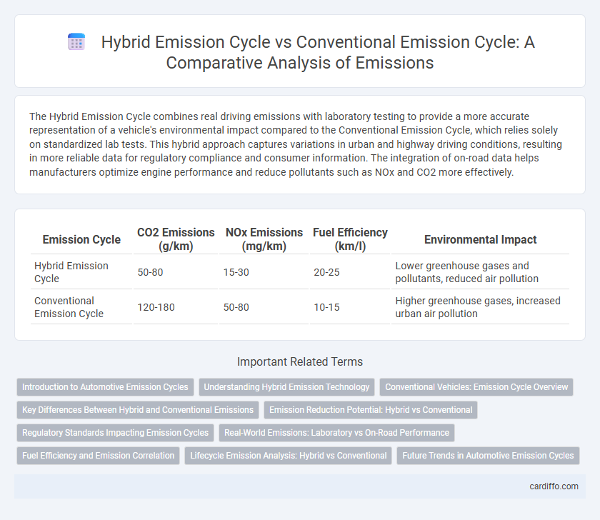 Hybrid Emission Cycle vs Conventional Emission Cycle: A Comparative Analysis of Emissions