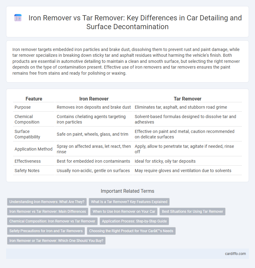 Iron Remover vs Tar Remover: Key Differences in Car Detailing and Surface Decontamination