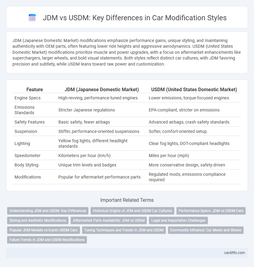 JDM vs USDM: Key Differences in Car Modification Styles