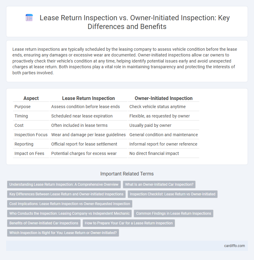 Lease Return Inspection vs. Owner-Initiated Inspection: Key Differences and Benefits