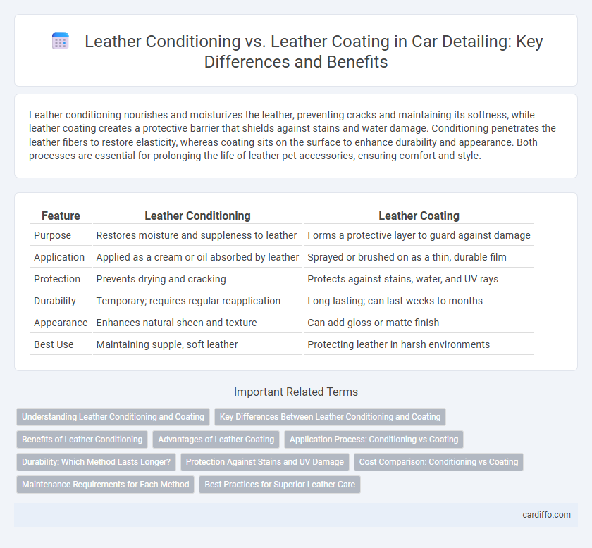 Leather Conditioning vs. Leather Coating in Car Detailing: Key Differences and Benefits