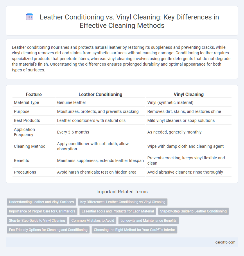 Leather Conditioning vs. Vinyl Cleaning: Key Differences in Effective Cleaning Methods